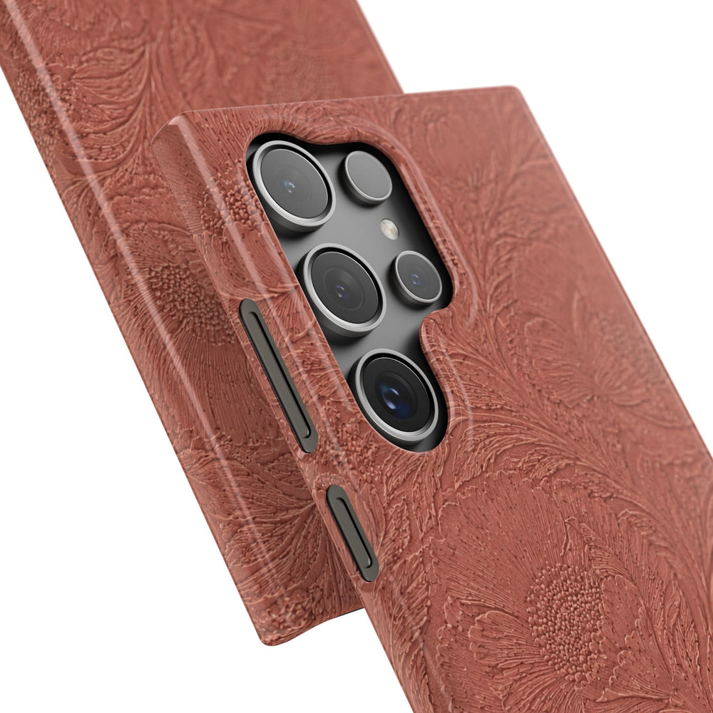 Embossed Floral Snap Case