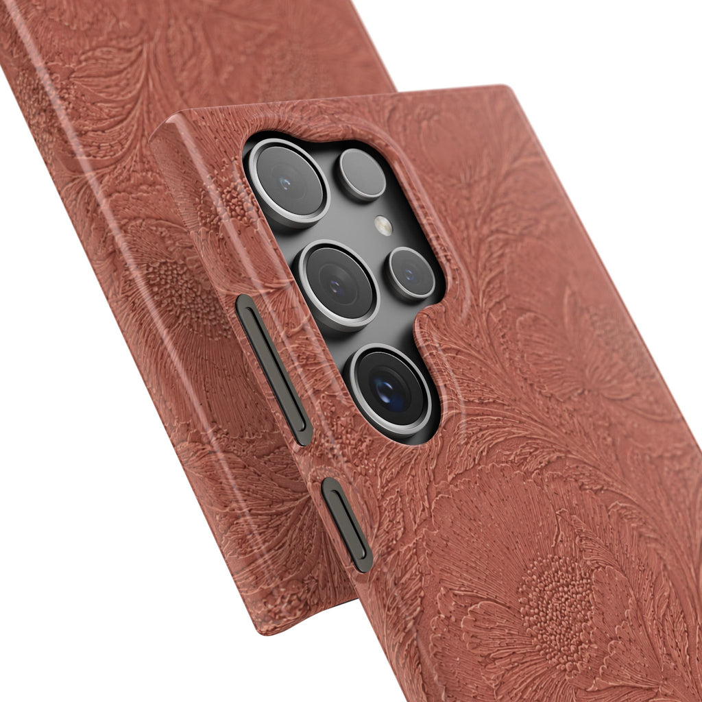 Embossed Floral Snap Case
