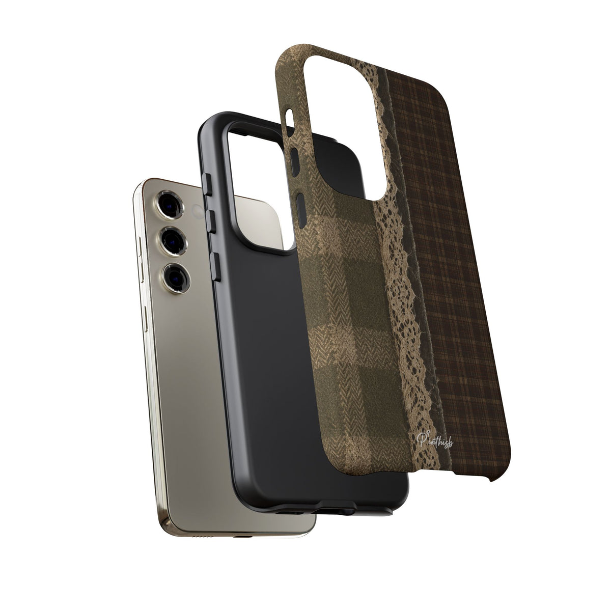 Plaid Lace Tough Phone Case