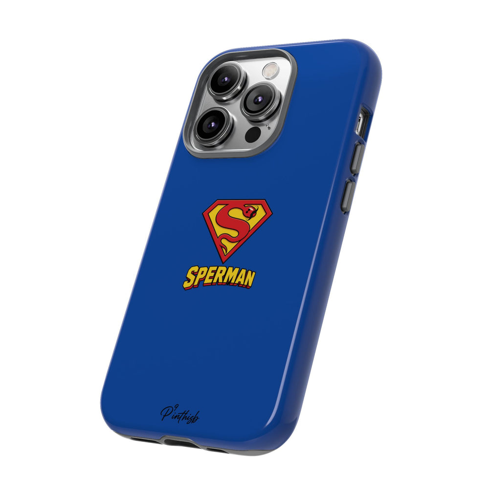 "SPERMAN" Parody Logo Tough Phone Case