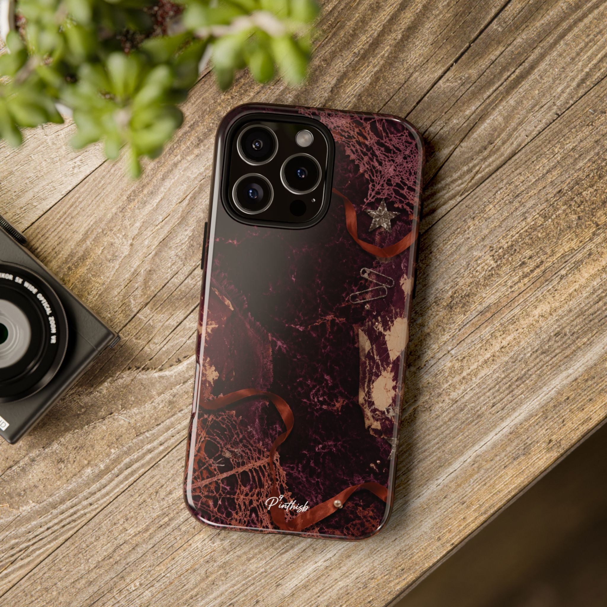 Dark Maroon Vintage Tough Case