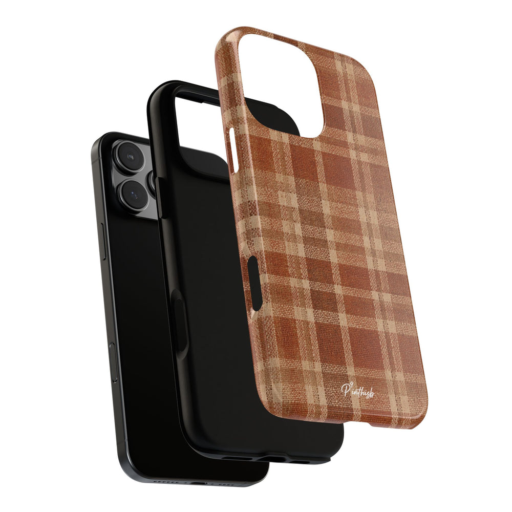 Rustic Brown Cozy Plaid Tough Case
