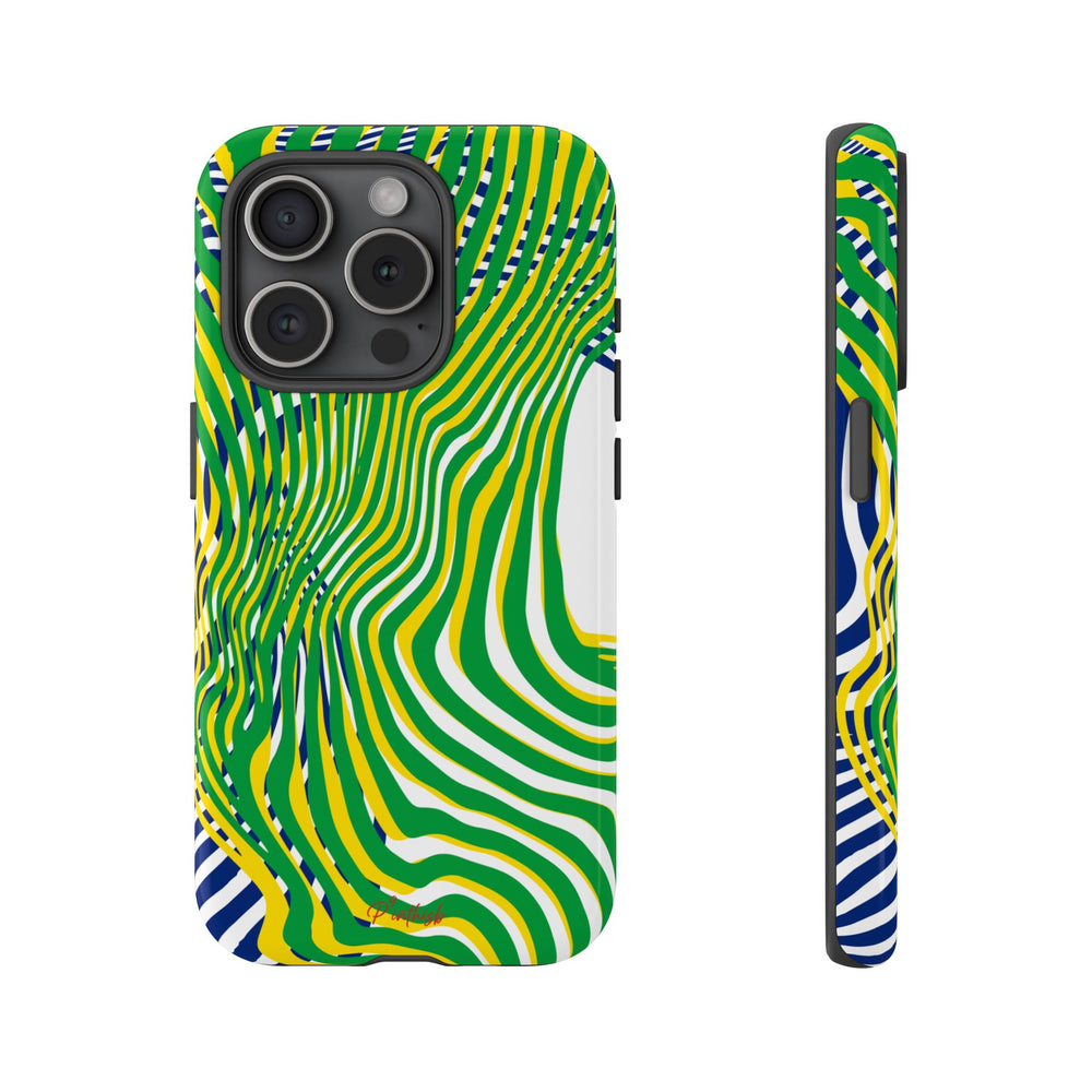 Abstract Green Wave Phone Case