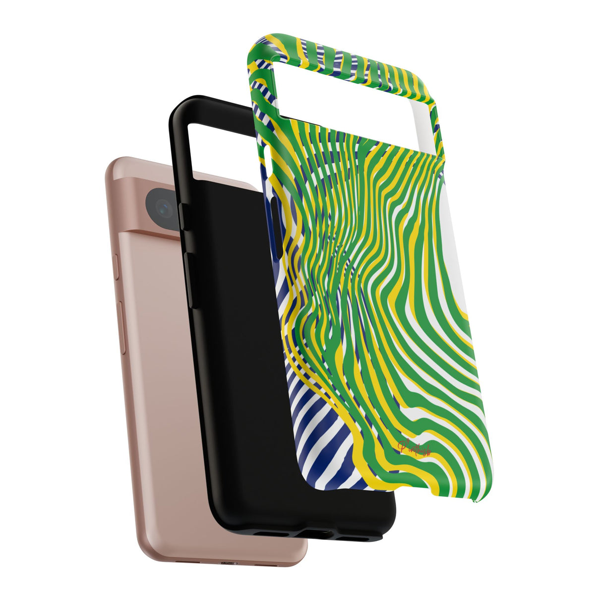 Abstract Green Wave Phone Case