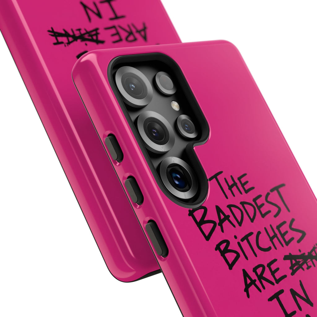"The Baddest B*tches Are In Tropoj" Hot Pink Case