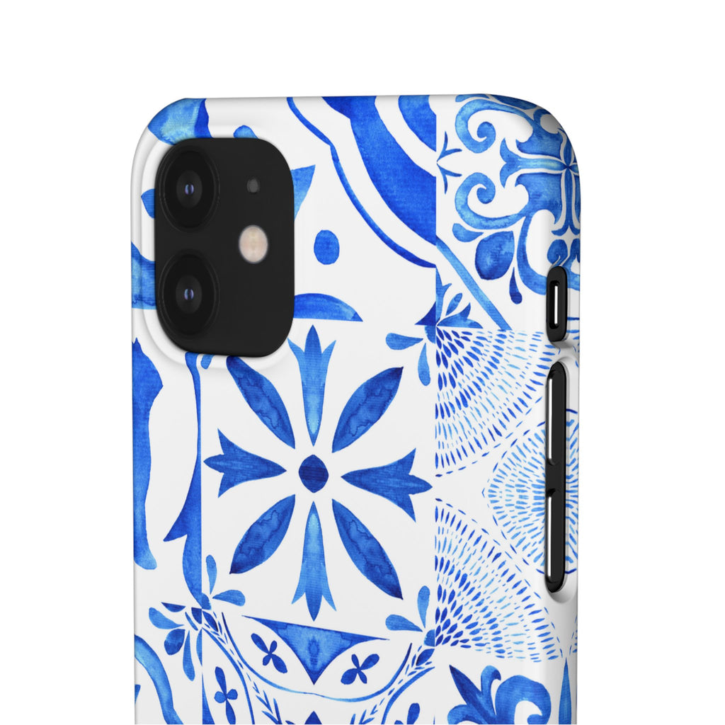 Blue Tile Pattern Snap Phone Case
