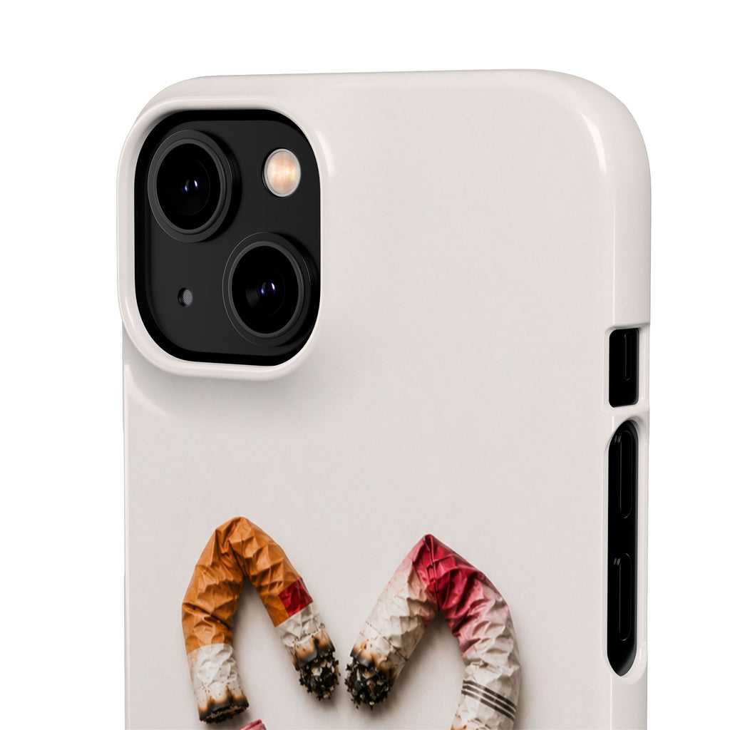 Cigarette Butts Heart Snap Case