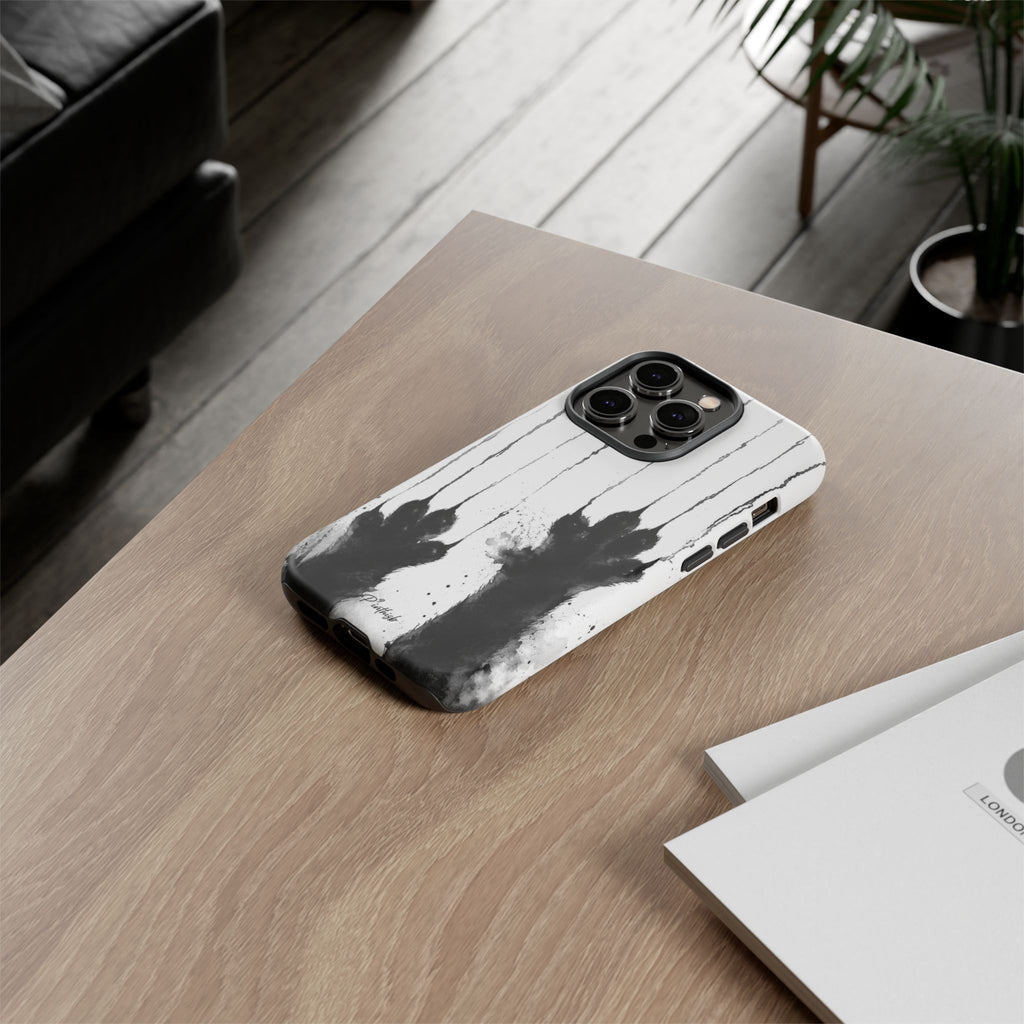 Black Ink Paw Print Tough Case