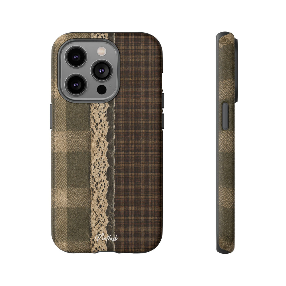 Plaid Lace Tough Phone Case