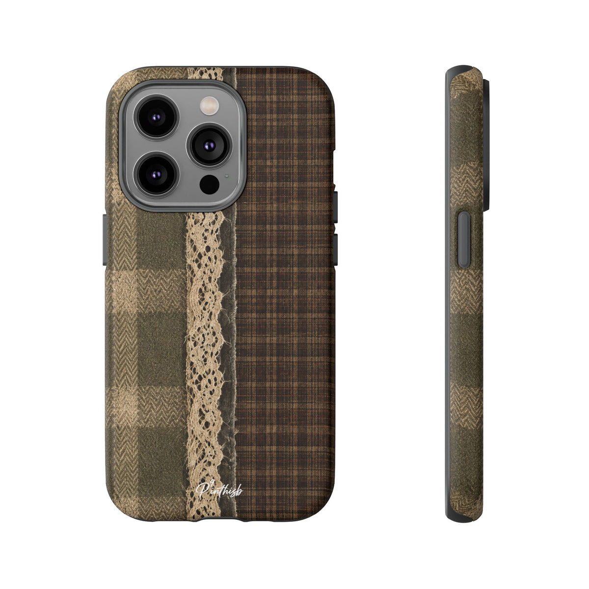 Plaid Lace Tough Phone Case