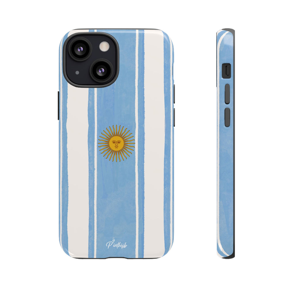 Argentina Flag Tough Phone Case – Blue White Striped Sun Protector