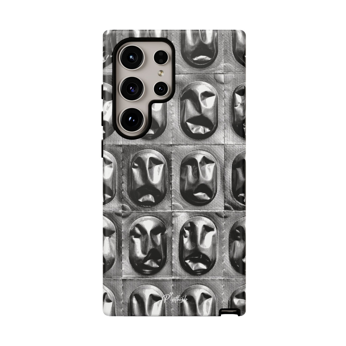 Metallic Mask Grid Tough Case