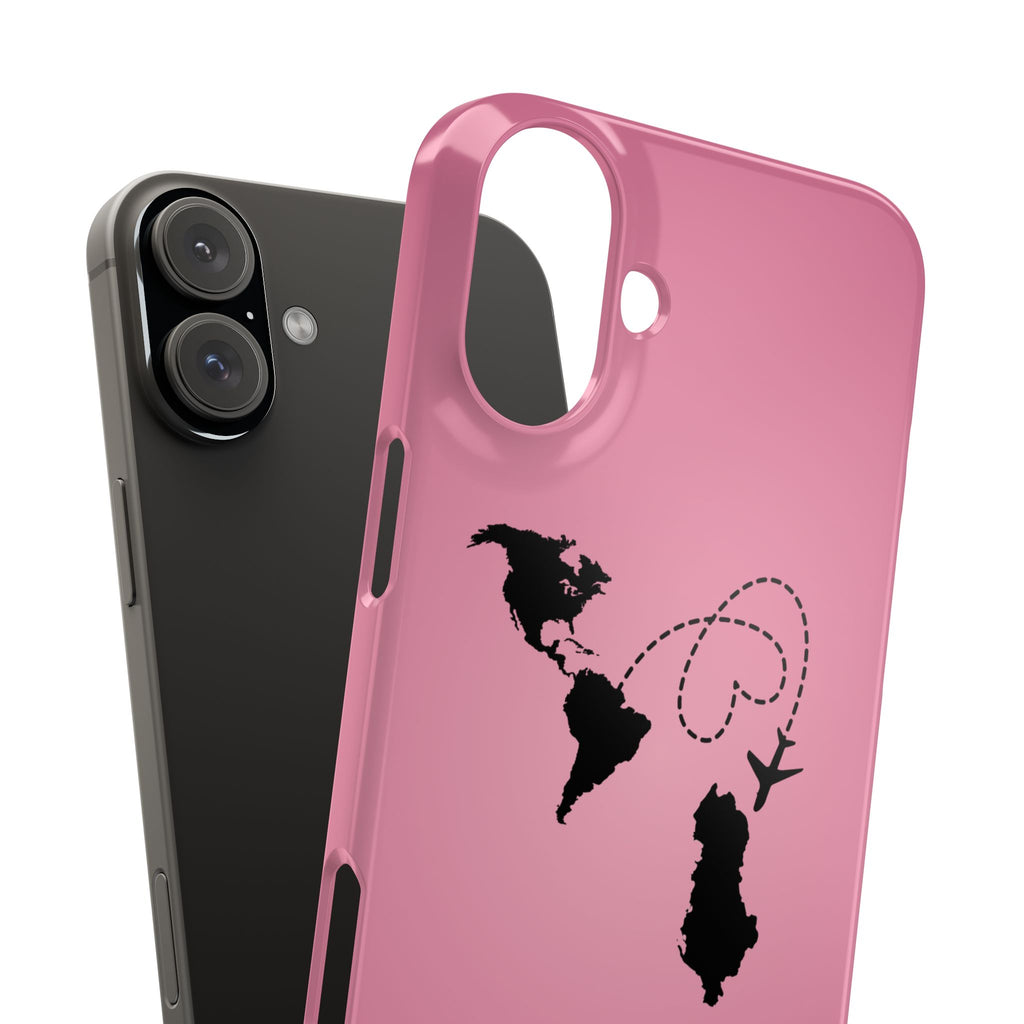 America to Albania Pink Snap Phone Case