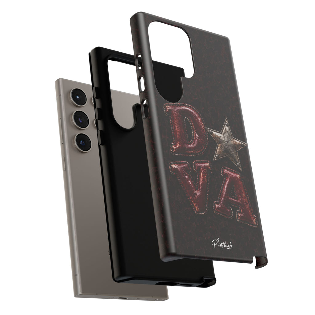 Geometric Blue Diamond Tough Phone Case