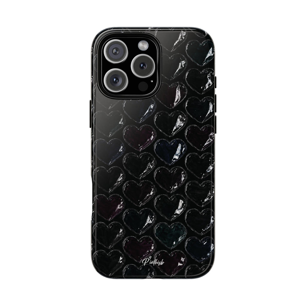 Black Pop Hearts Tough Case