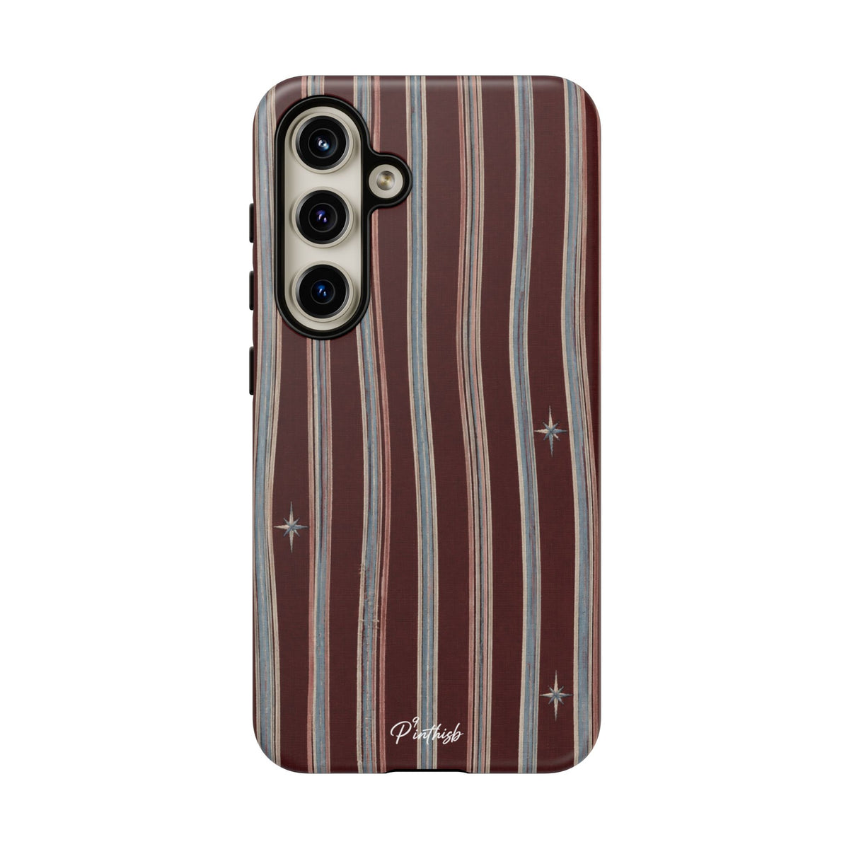 Retro Red & Cream with Star Accents Phone Case