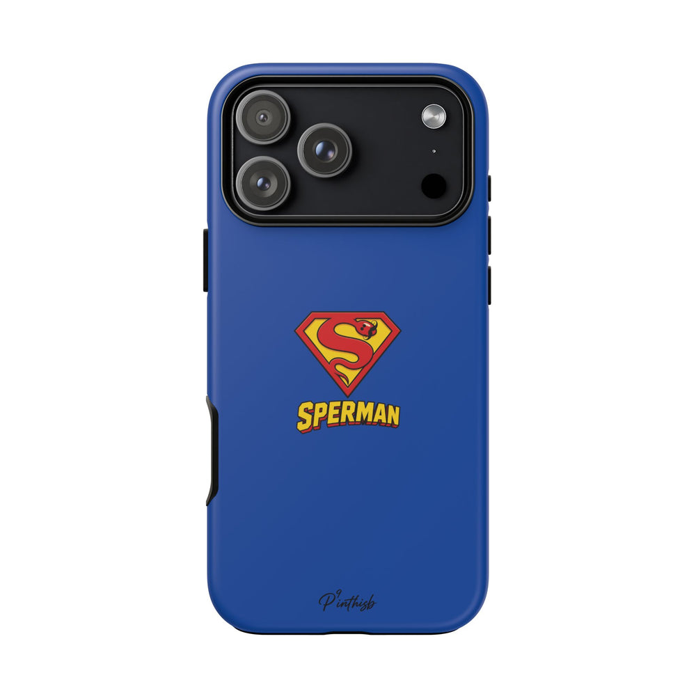 "SPERMAN" Parody Logo Tough Phone Case