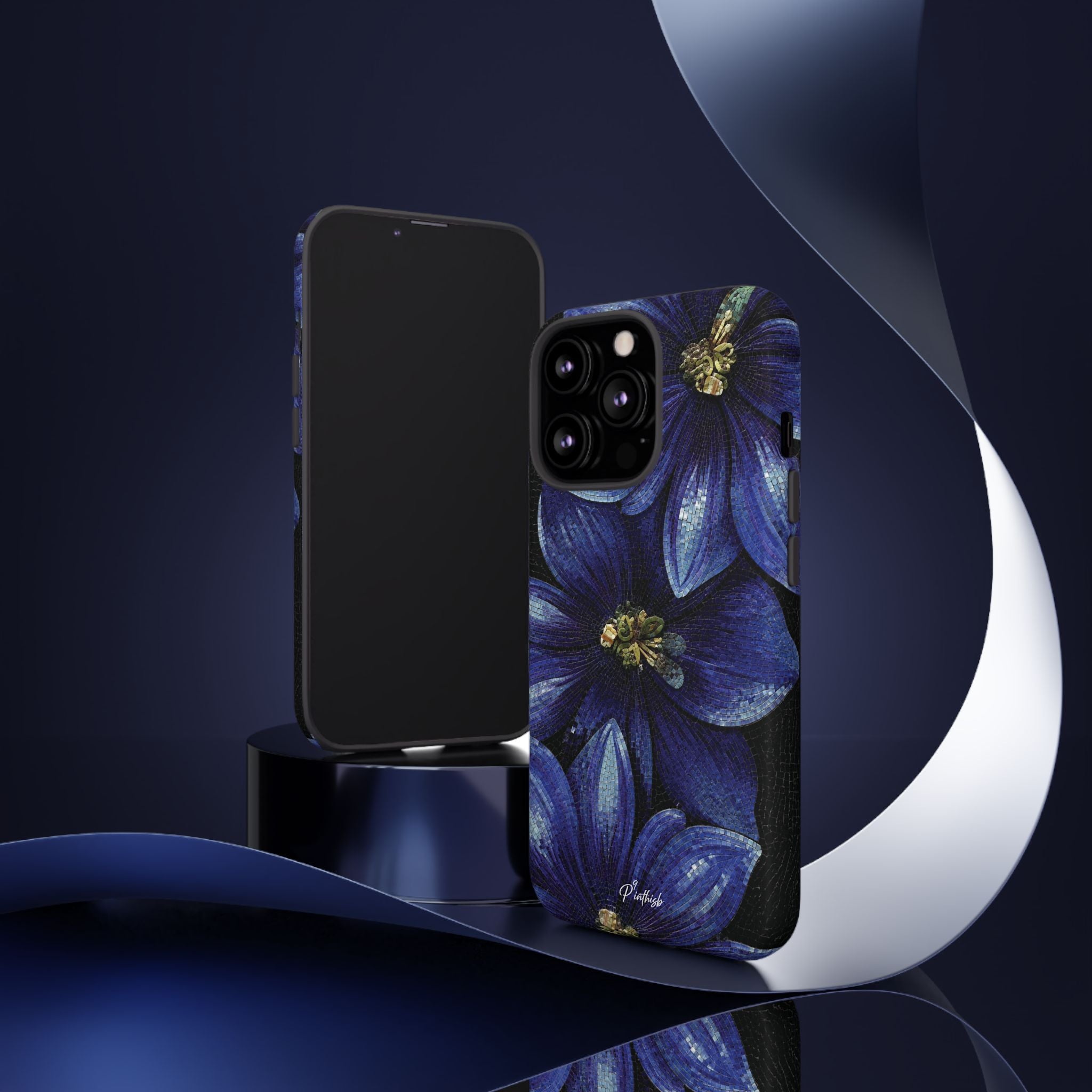 Blue Floral Tough Case