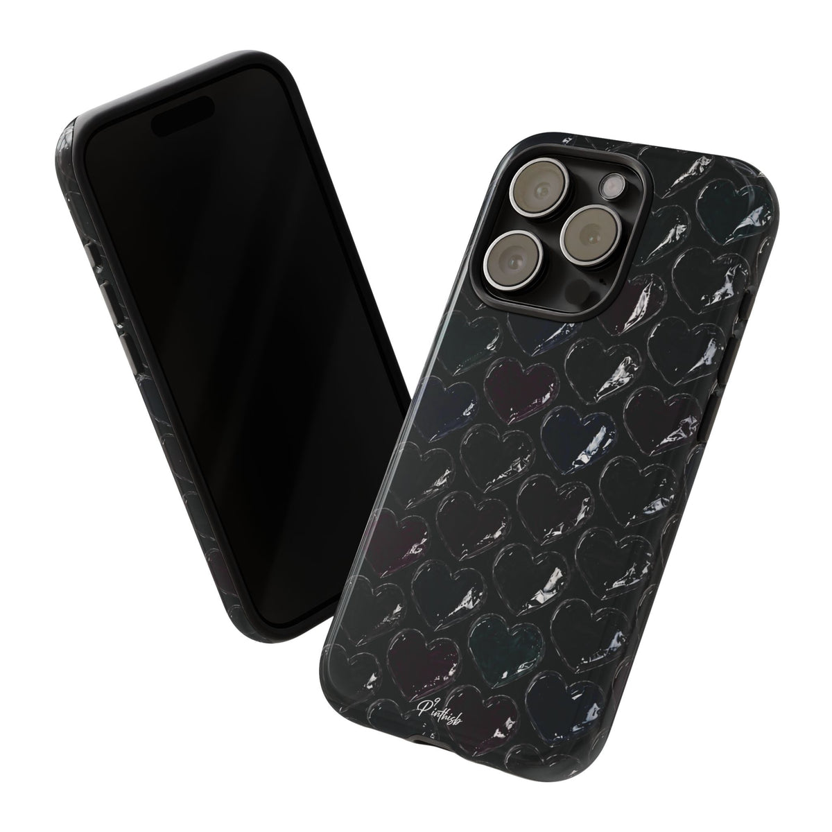 Black Pop Hearts Tough Case