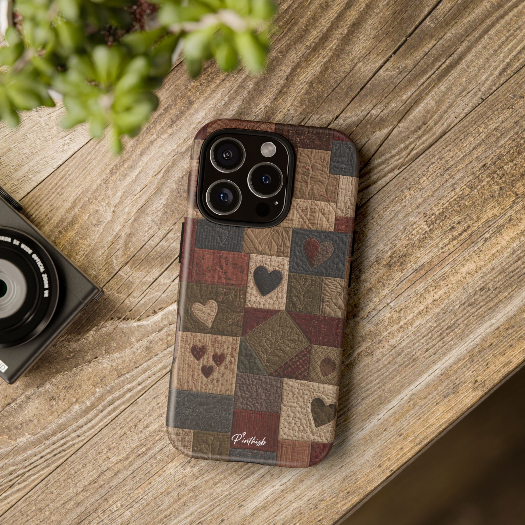 Patchwork Hearts Phone Case