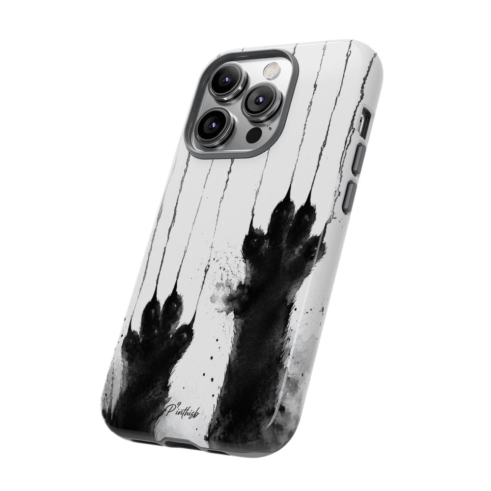 Black Ink Paw Print Tough Case