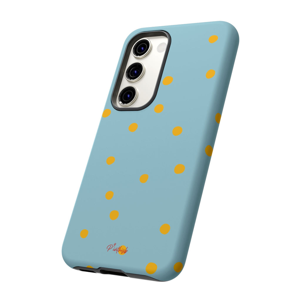 Blue & Yellow Polka Dot Tough Phone Case