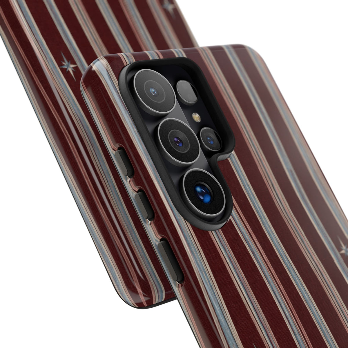 Retro Red & Cream with Star Accents Phone Case