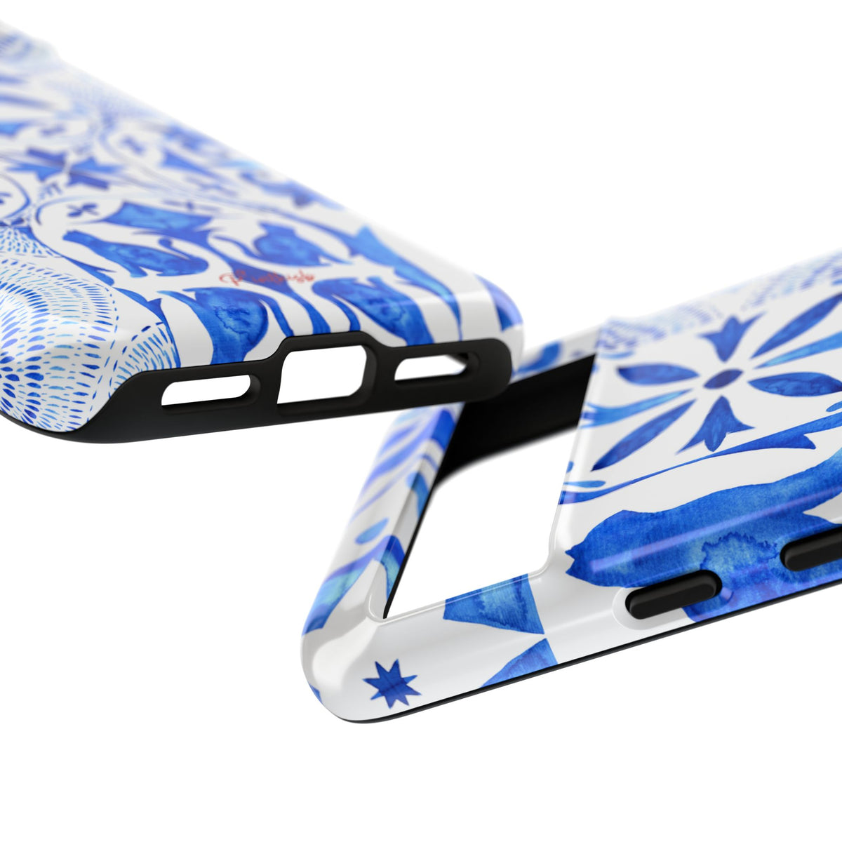 Blue Tile Pattern Tough Phone Case