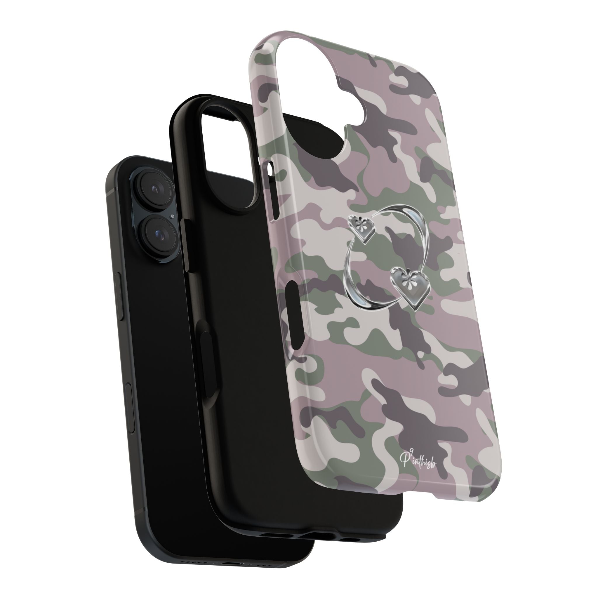 Camouflage Heart Tough Phone Case