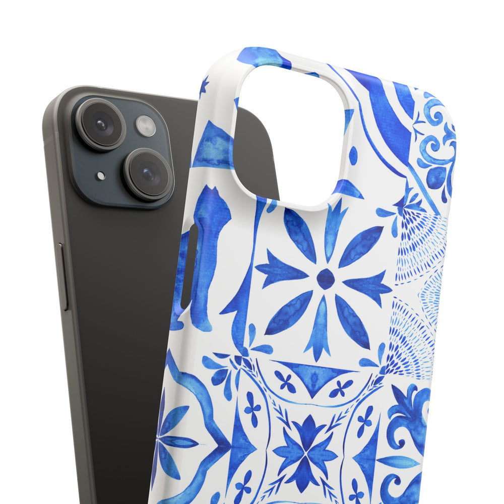 Blue Tile Pattern Snap Phone Case