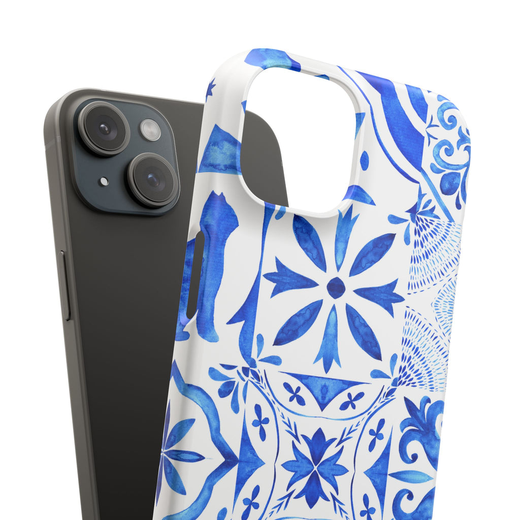 Blue Tile Pattern Snap Phone Case