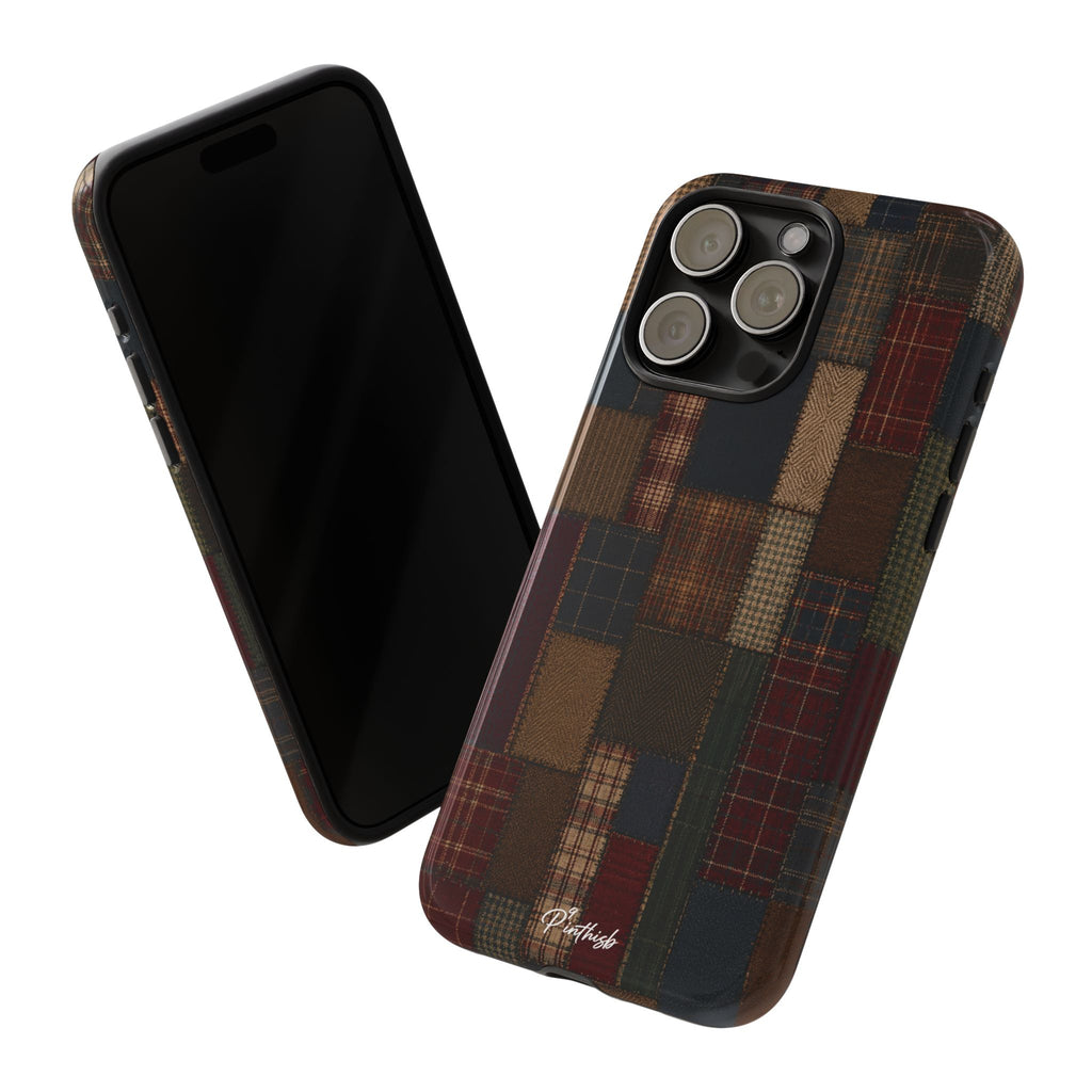 Plaid Patchwork Tough Phone Case