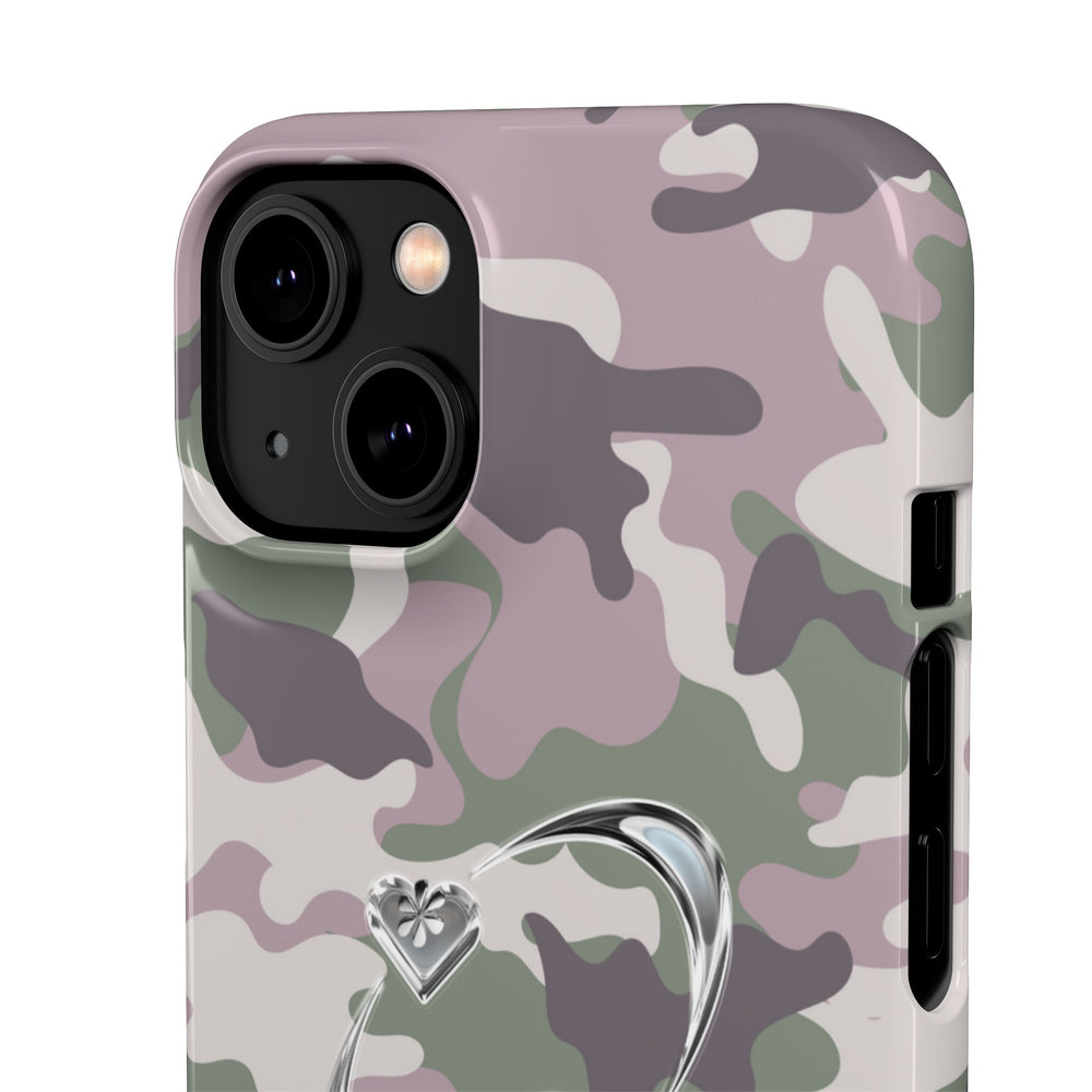 Camouflage Heart Snap Phone Case