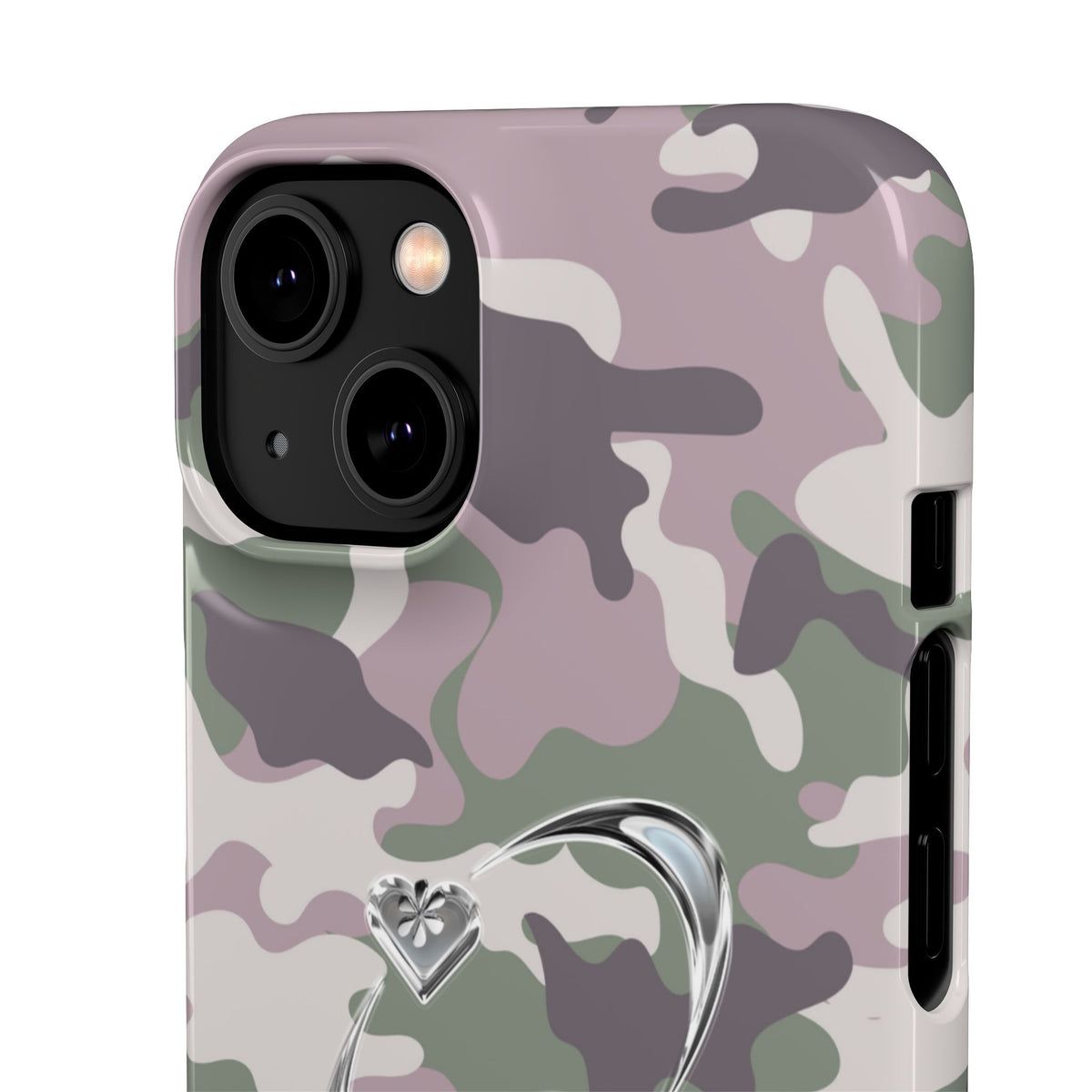 Camouflage Heart Snap Phone Case