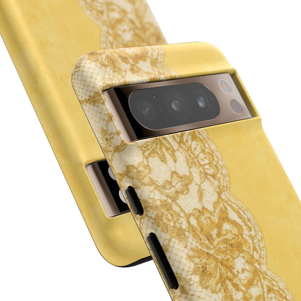 Yellow Vintage Lace Tough Case