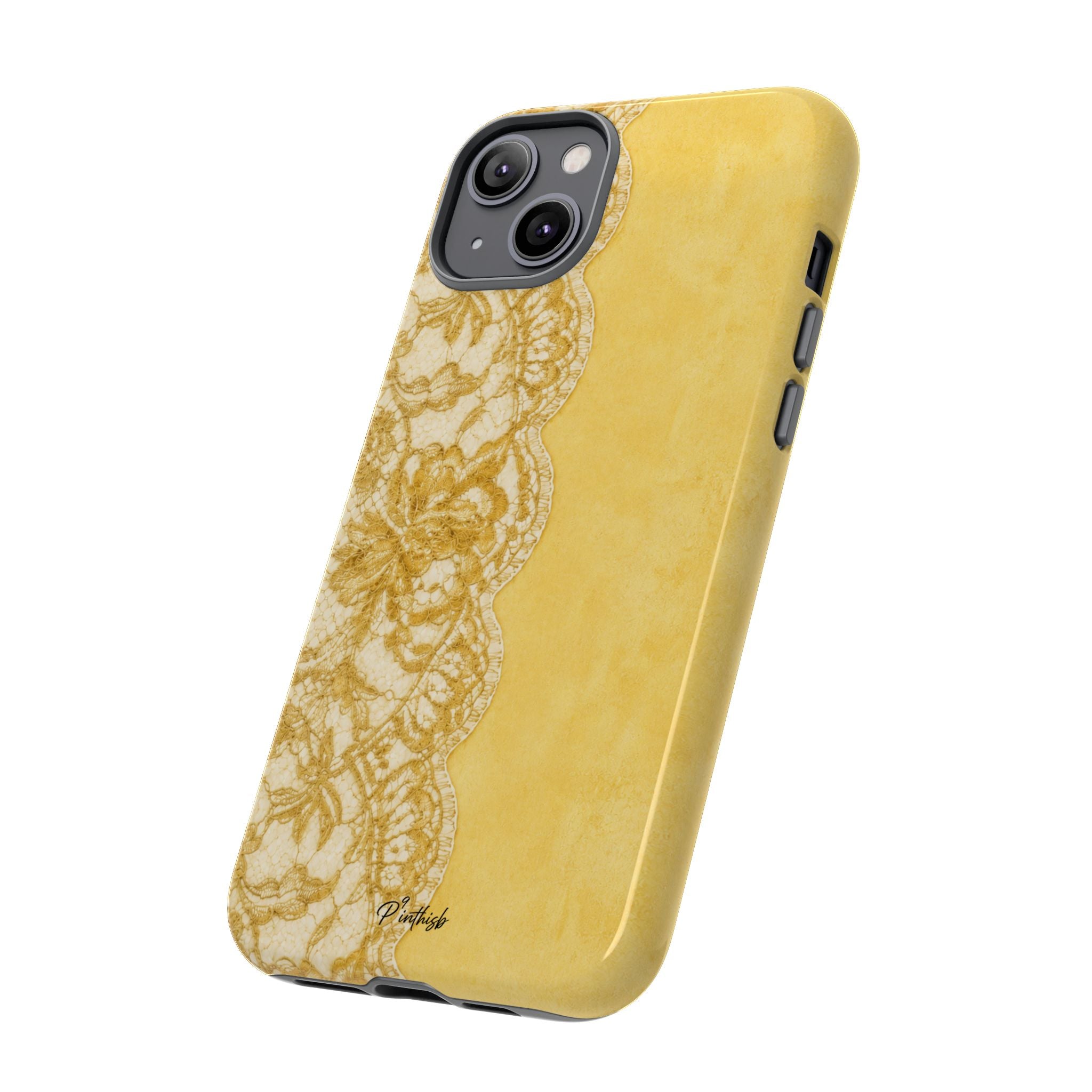 Yellow Vintage Lace Tough Case