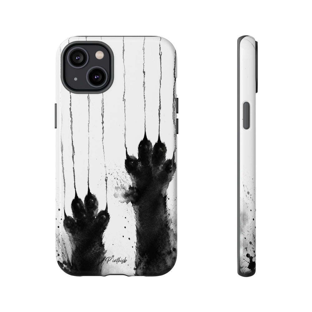 Black Ink Paw Print Tough Case