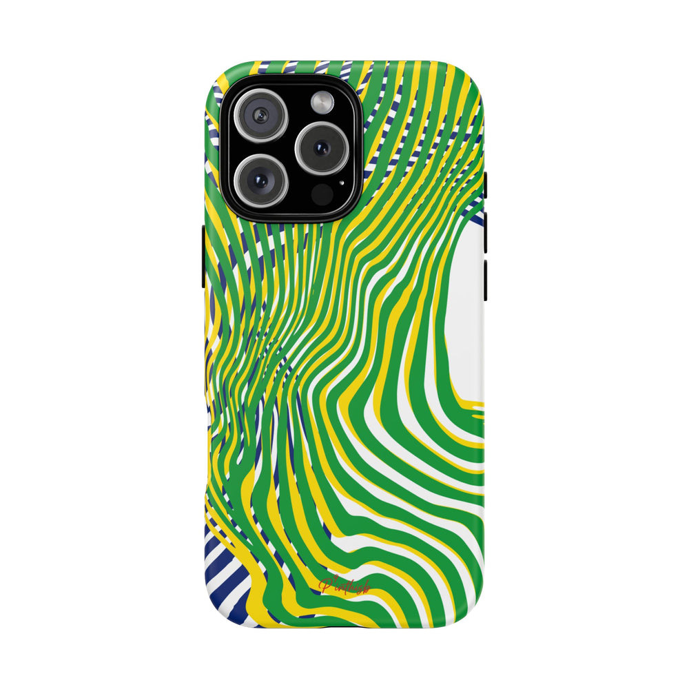Abstract Green Wave Phone Case