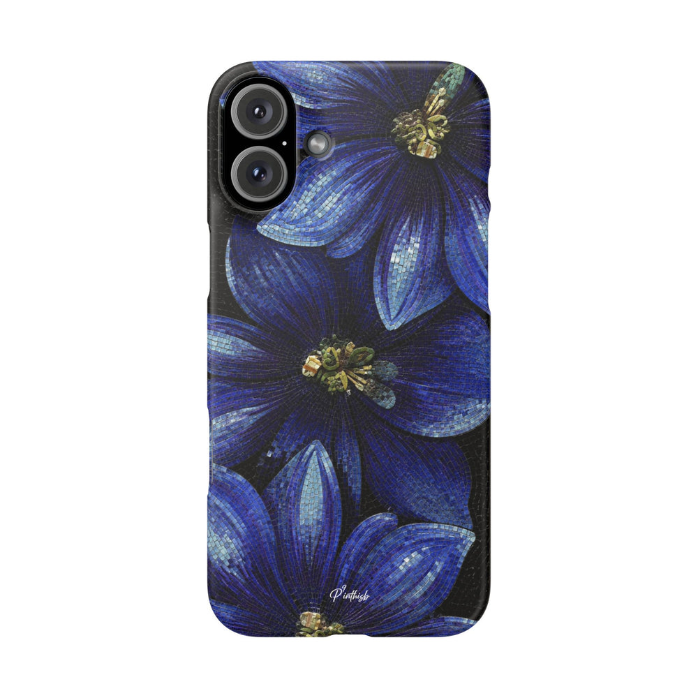 Blue Floral Snap Case