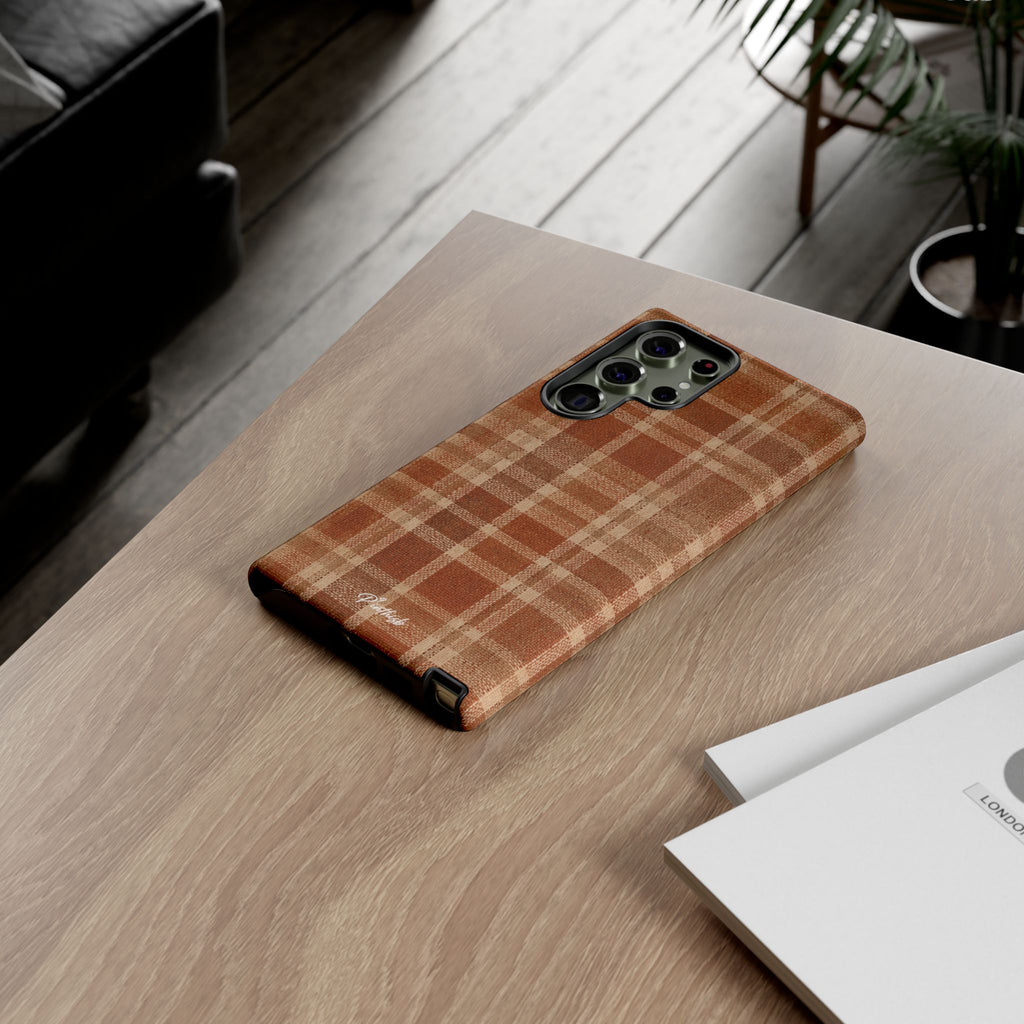 Rustic Brown Cozy Plaid Tough Case