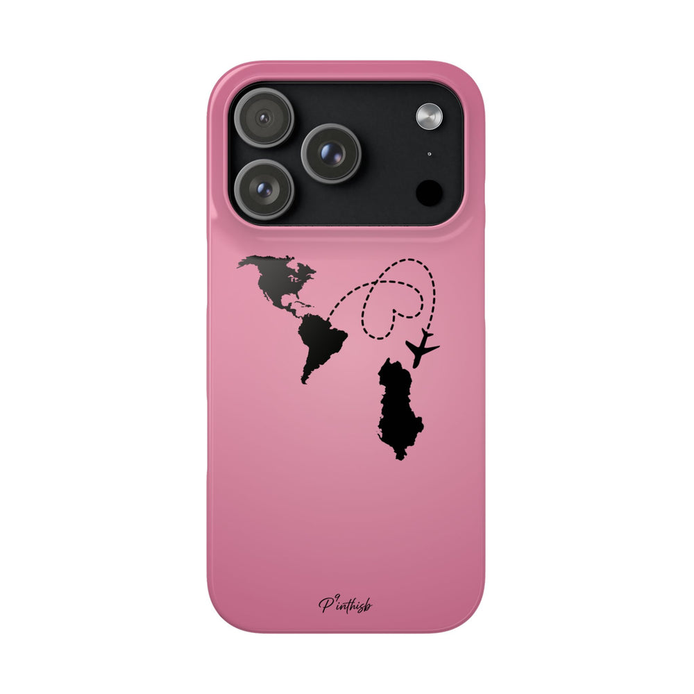 America to Albania Pink Snap Phone Case