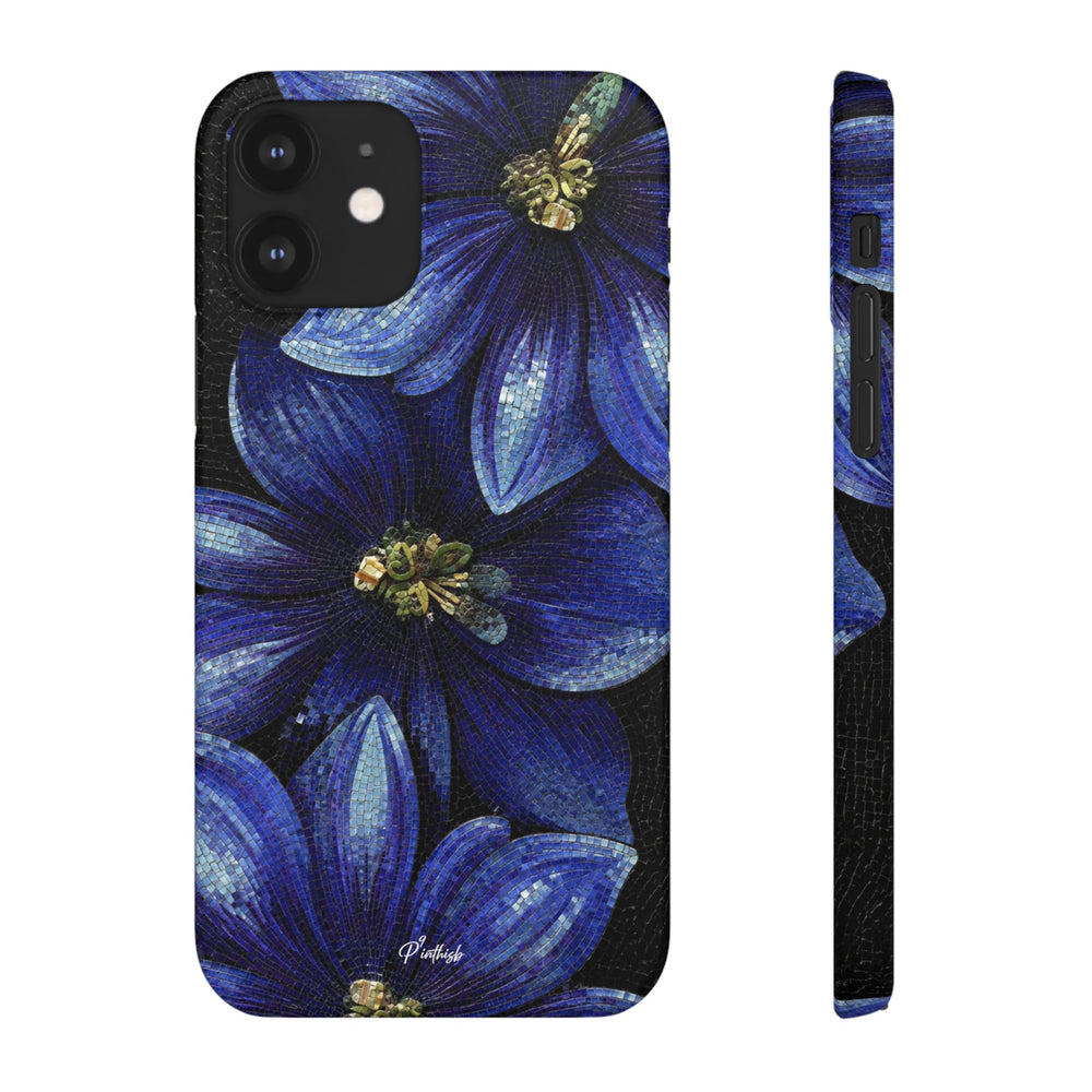 Blue Floral Snap Case