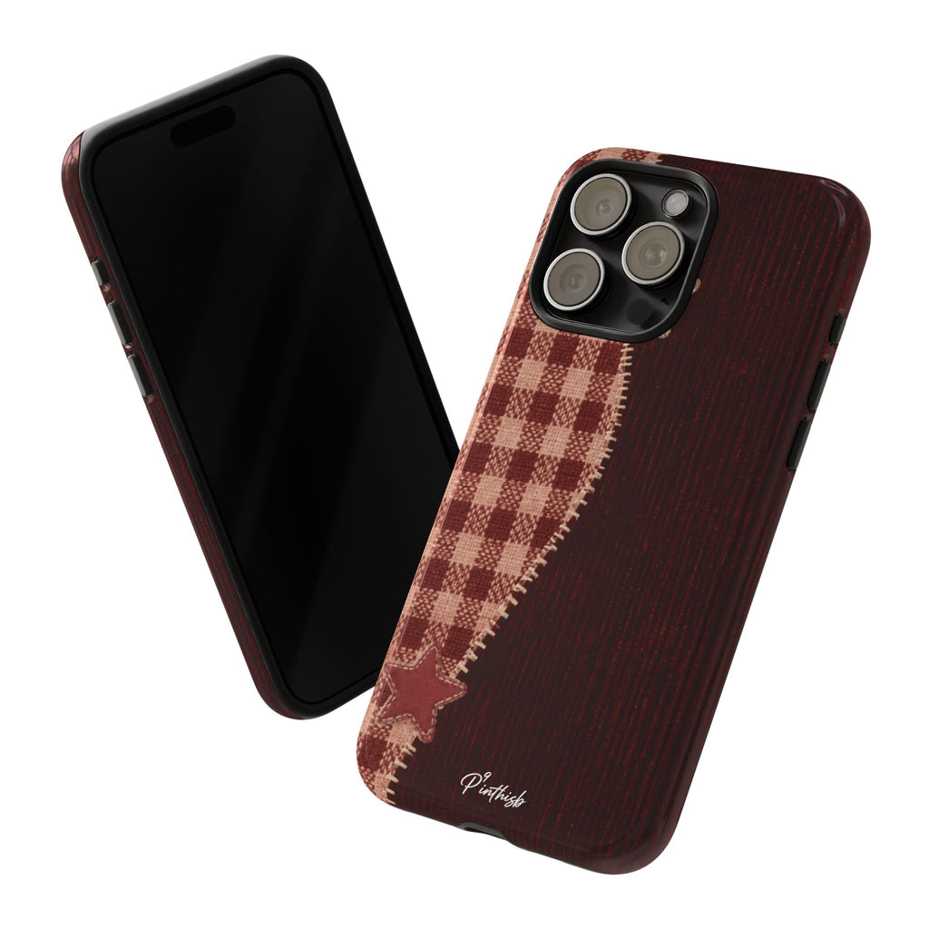 Rustic Plaid Stars Phone Case