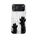 Black Ink Paw Print Snap Case