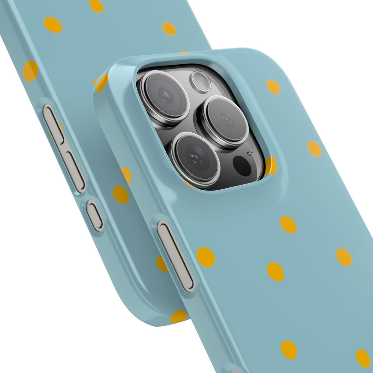 Blue & Yellow Polka Dot Snap Phone Case