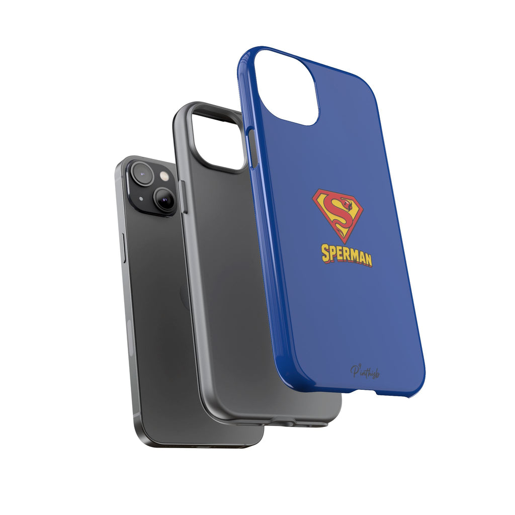 "SPERMAN" Parody Logo Tough Phone Case