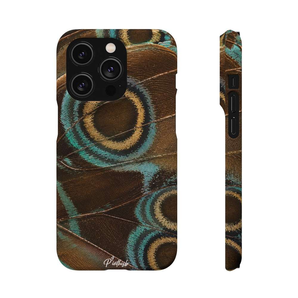 Peacock Feather Pattern Snap Case