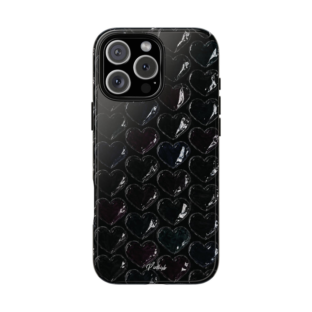 Black Pop Hearts Tough Case
