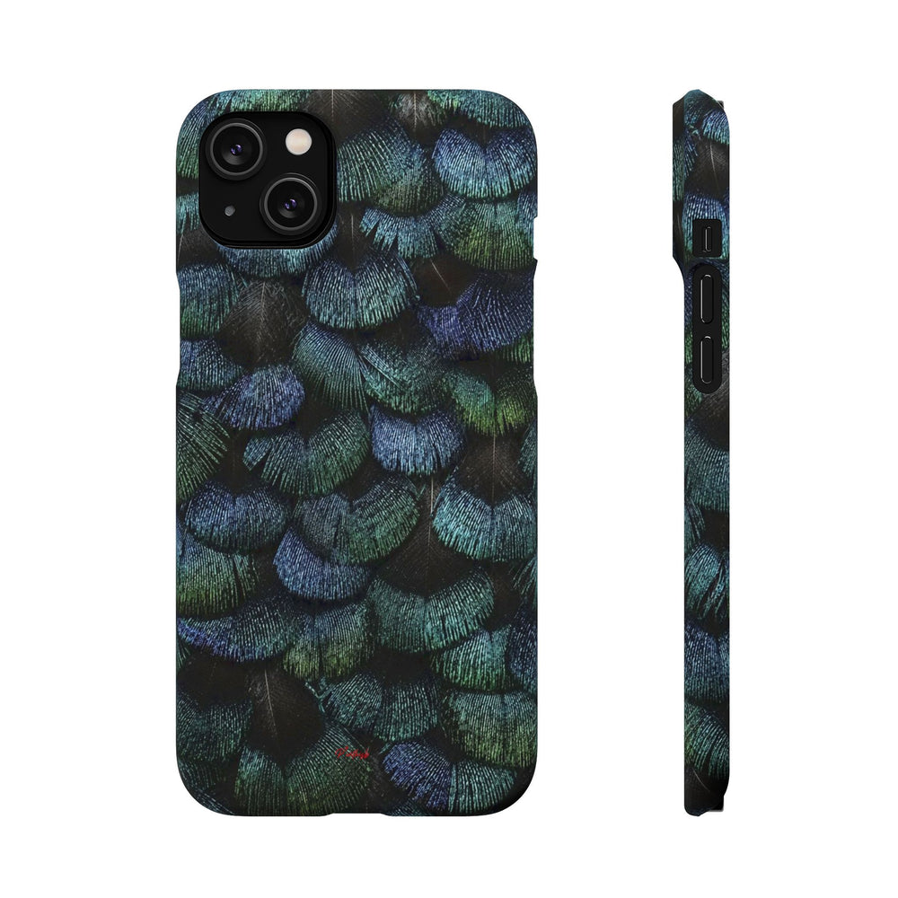 Iridescent Feather Snap Case