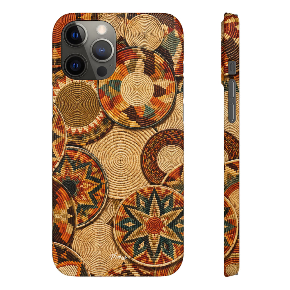 Bohemian Woven Basket Pattern Snap Case